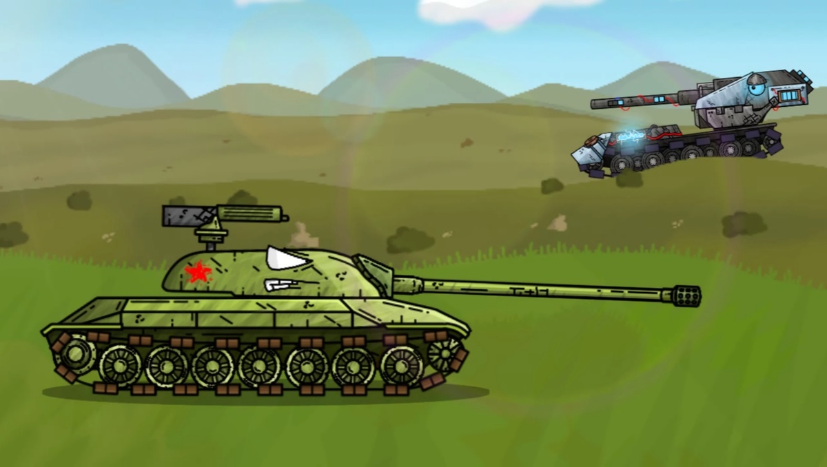 Вот такой фон и ИС-7.