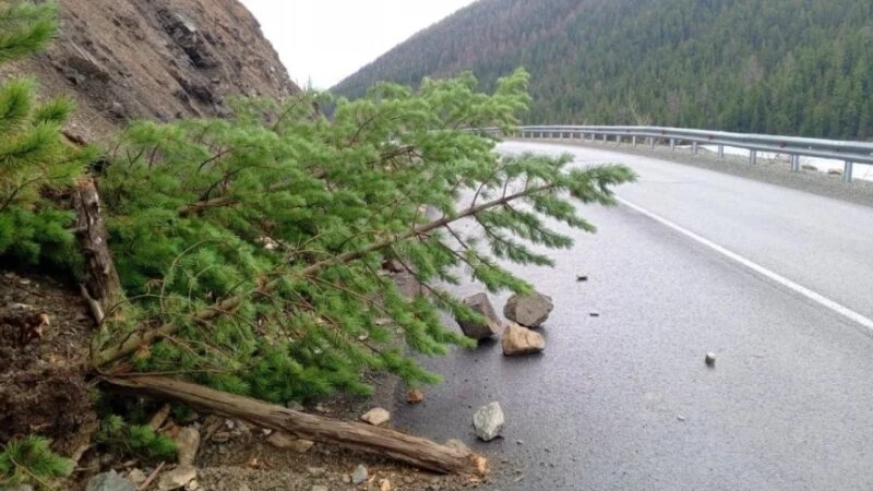     Камнепад произошел в Республике Алтай Горно-Алтайавтодор