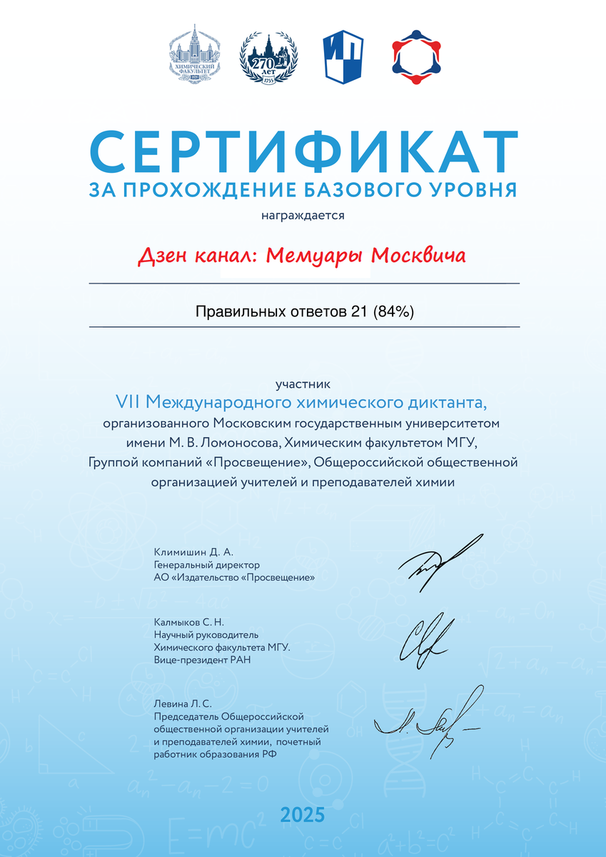 мой личный результат 