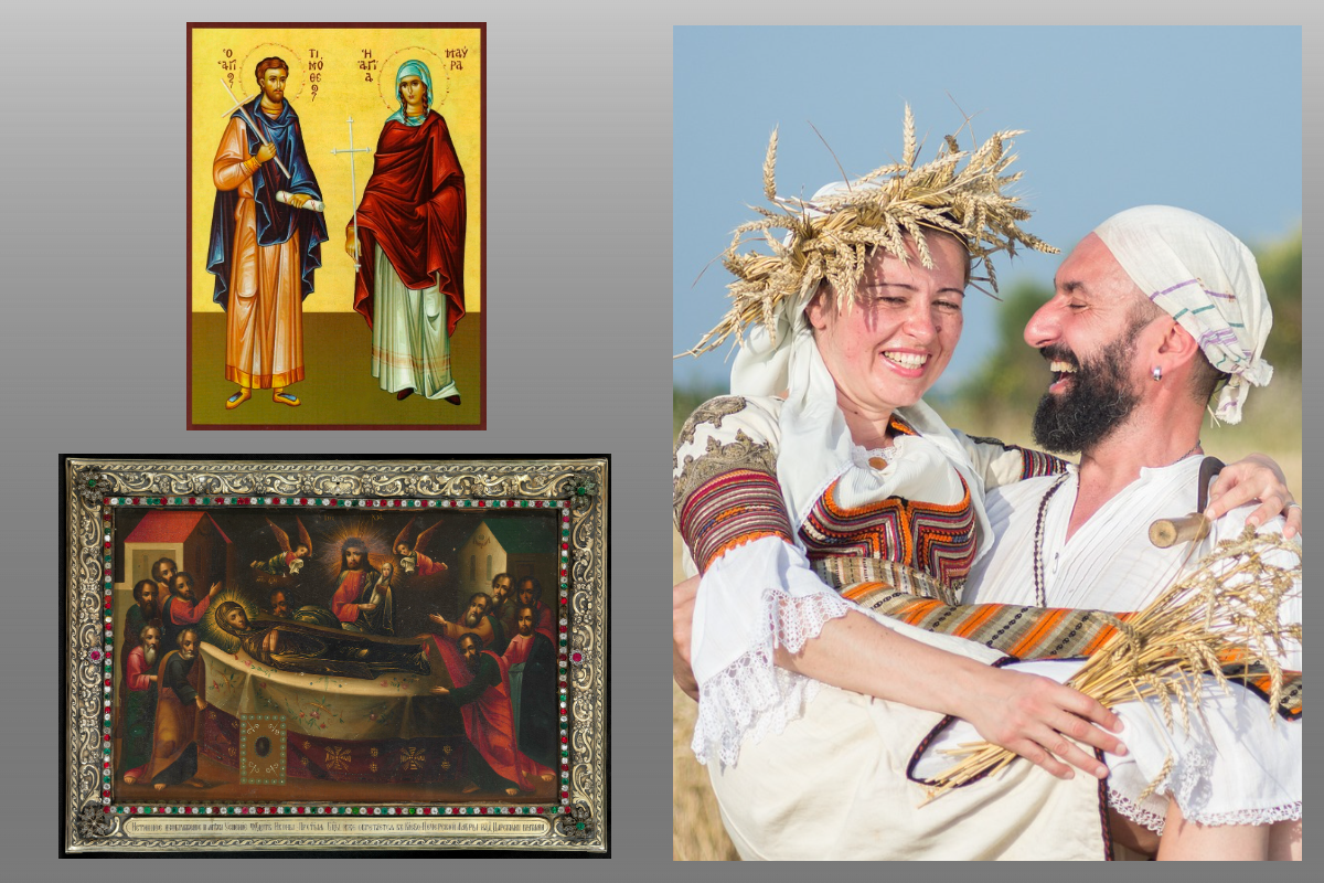 Икона Мученики Тимофей, чтец и Мавра, Фиваидские., Икона Богородицы Успение Киево-Печерская/azbuka.ru, pixabay.com