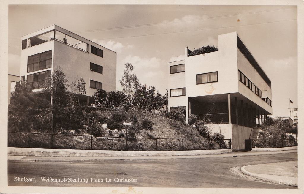 Ле Корбюзье и Пьер Жаннере. Дома 13 и 14-15 в Вайсенхофе. Штутгарт. 1927.