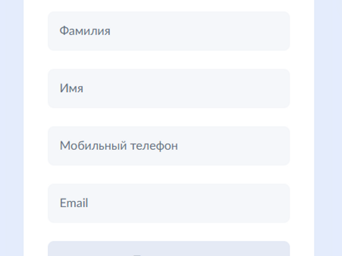    Интерфейс приложения Госуслуги