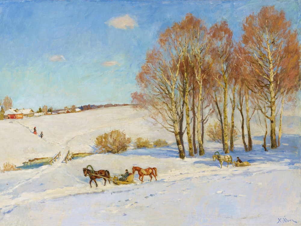 Константин Юон – «Мартовское солнце» (1915)  Источник: сайт Русского музея