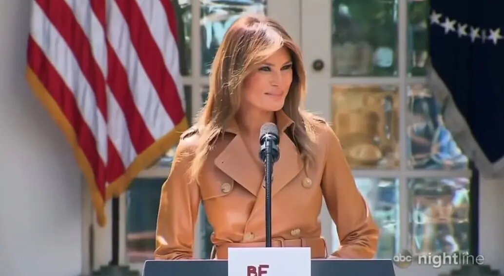    Мелания Трамп. Фото: скриншот из видео американских СМИ.