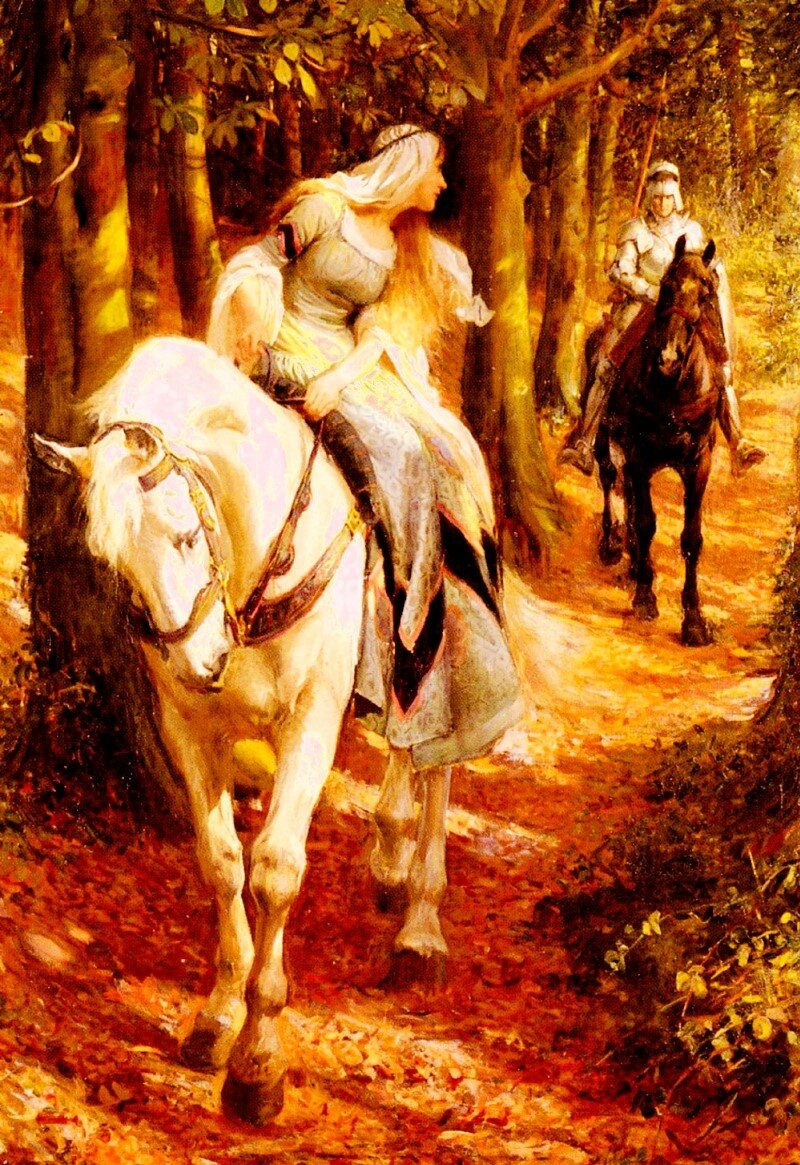 "Белый конь". Худ. Ровланд Уилрайт.