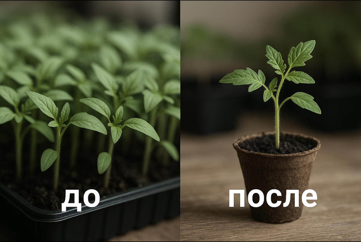 правильная пикировка рассады томатов