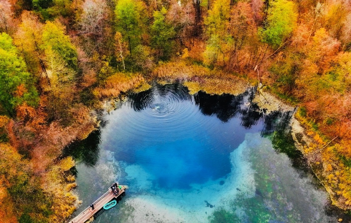 Круглый год температура воды в озёрах не меняется