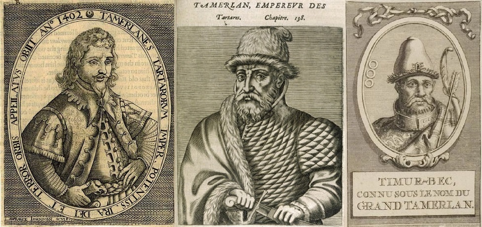 Изображения Тамерлана, Императора Тартарии из разных энциклопедий