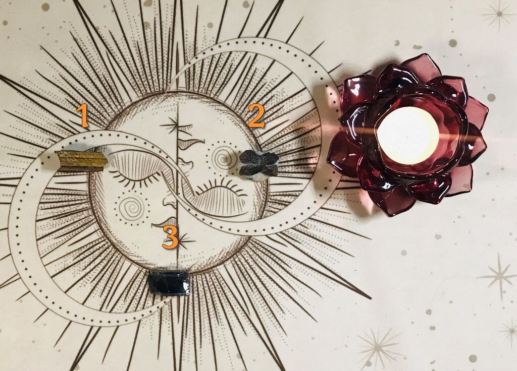 1. Тигровый глаз 2. Ставролит 3. Обсидиан