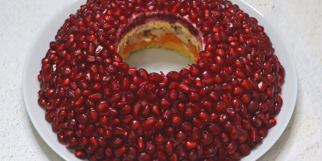 Салат ГРАНАТОВЫЙ БРАСЛЕТ с курицей на праздничный стол!