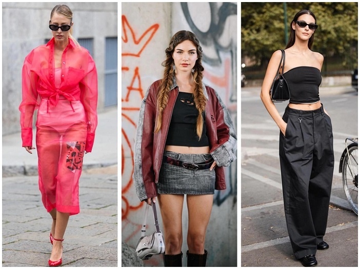 Адаптация модных вещей 90-х годов. / Фото: pinterest.com