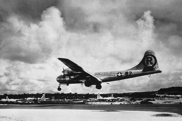    6 августа 1945 года американский бомбардировщик B-29 Enola Gay сбросил на Хиросиму атомную бомбу «Малыш». Фото: U.S. Air Force / Wikimedia