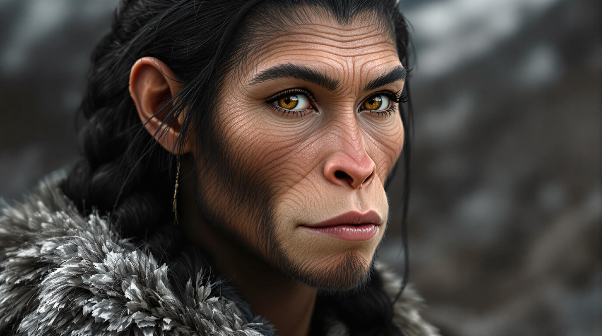 Реконструкция женского лица неизвестного предка человека