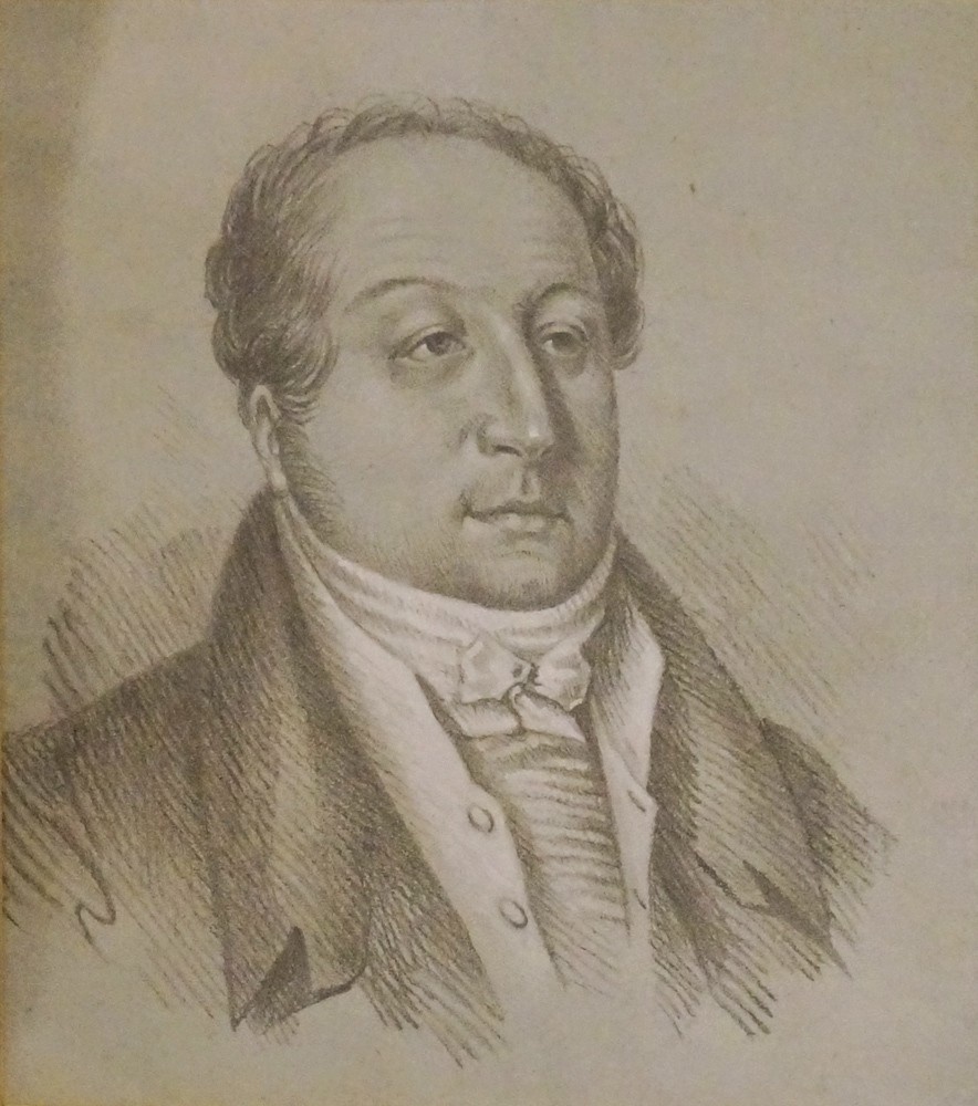 Василий Львович Пушкин (8 мая 1766 - 1 сентября 1830). Рис. И.-Е. Вивьен де Шатобрен, 1823 год