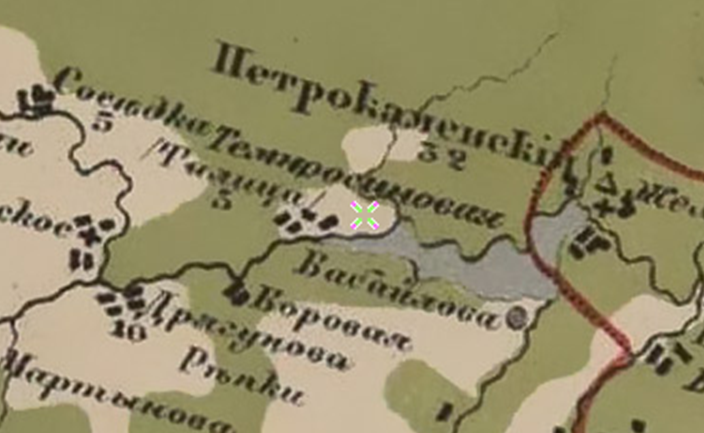 Фрагмент карты Стрельбицкого.