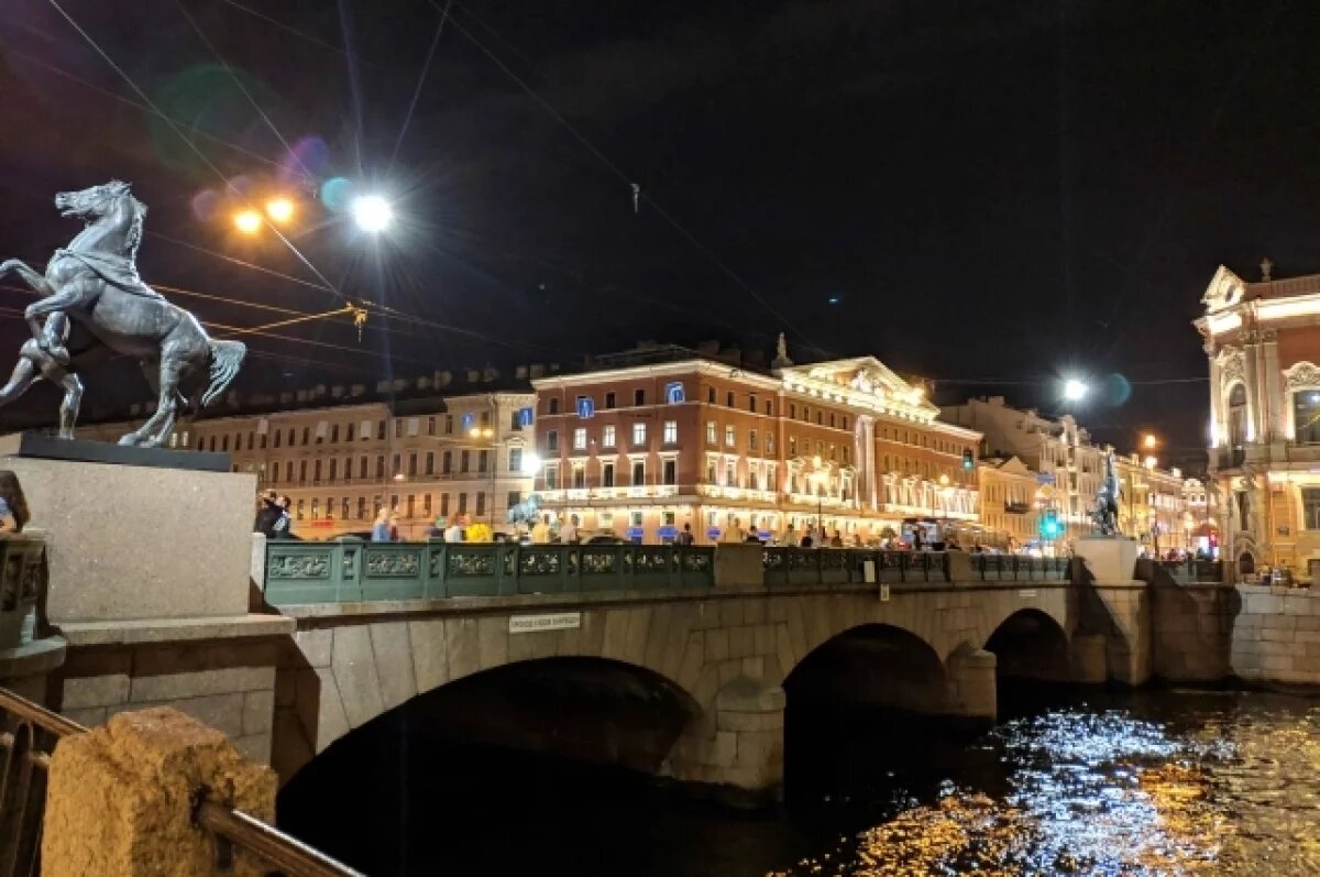    У Аничкова моста в Петербурге ночью в воду сорвался неадекват