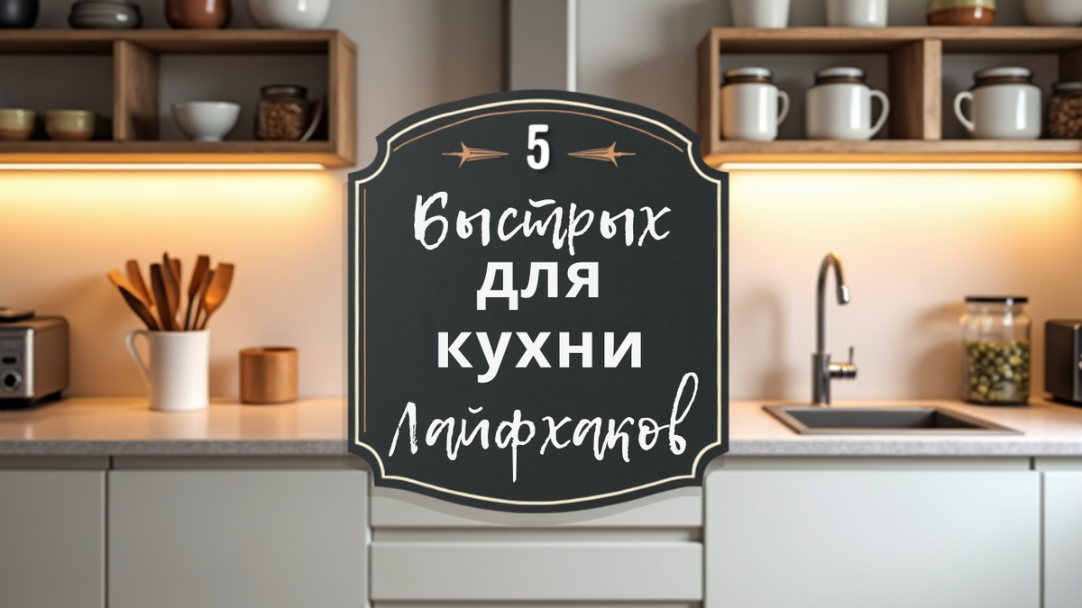 Лёгкий порядок на кухне: 5 быстрых лайфхаков для хранения
