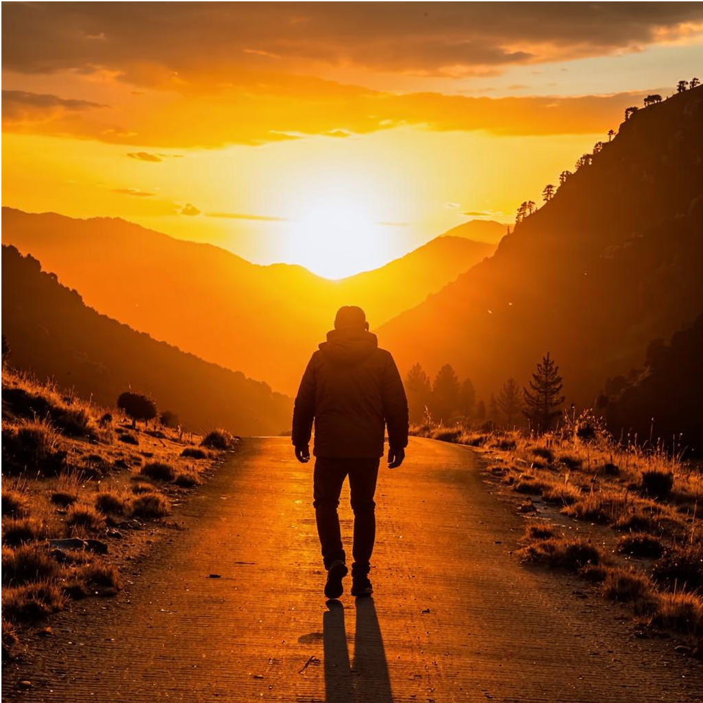 Нейросеть Кандинский. "Ушёл в закат"