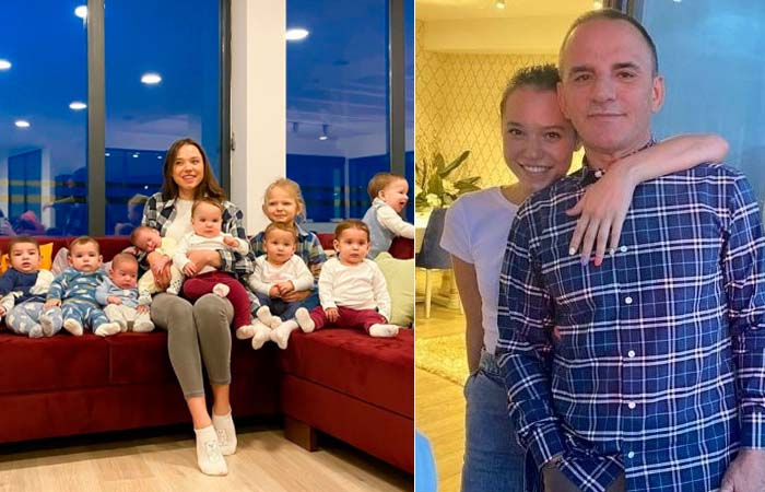 Кристина Гагаркина с детьми и мужем