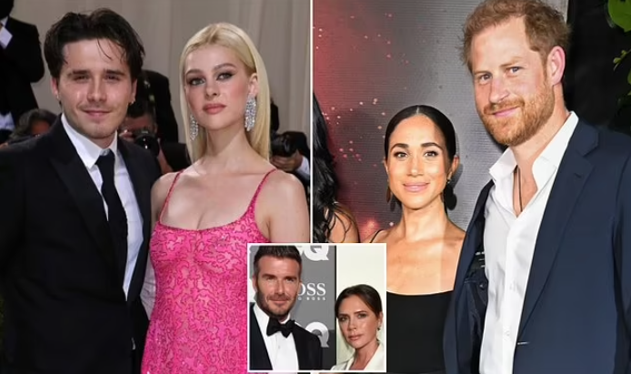 Виктория и Дэвид Бекхэм в недоумении от новой дружбы сына Бруклина с их бывшими приятелями принцем Гарри и Меган Маркл