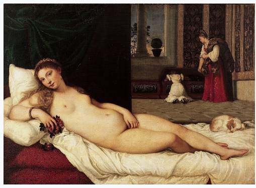 Тициан, «Венера Урбинская» (1538). Источник: Википедия.