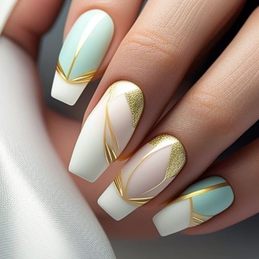 🌿🎨 Модный маникюр арт-деко с легкой ноткой японской культуры