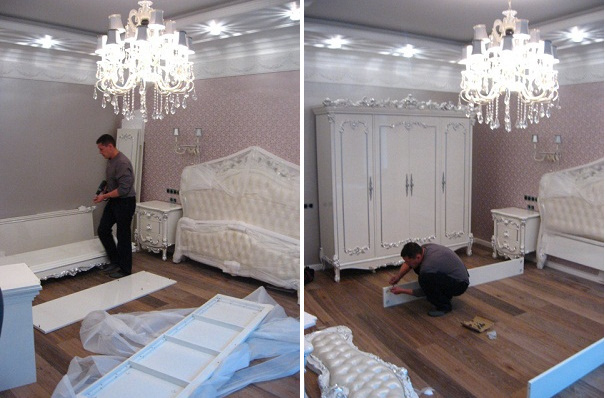 Подготовка места для сборка итальянской кровати
