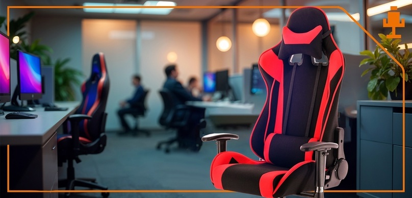 Геймерское кресло в офисе — смелое решение. Яркий дизайн, агрессивная форма.
Можно ли его использовать?