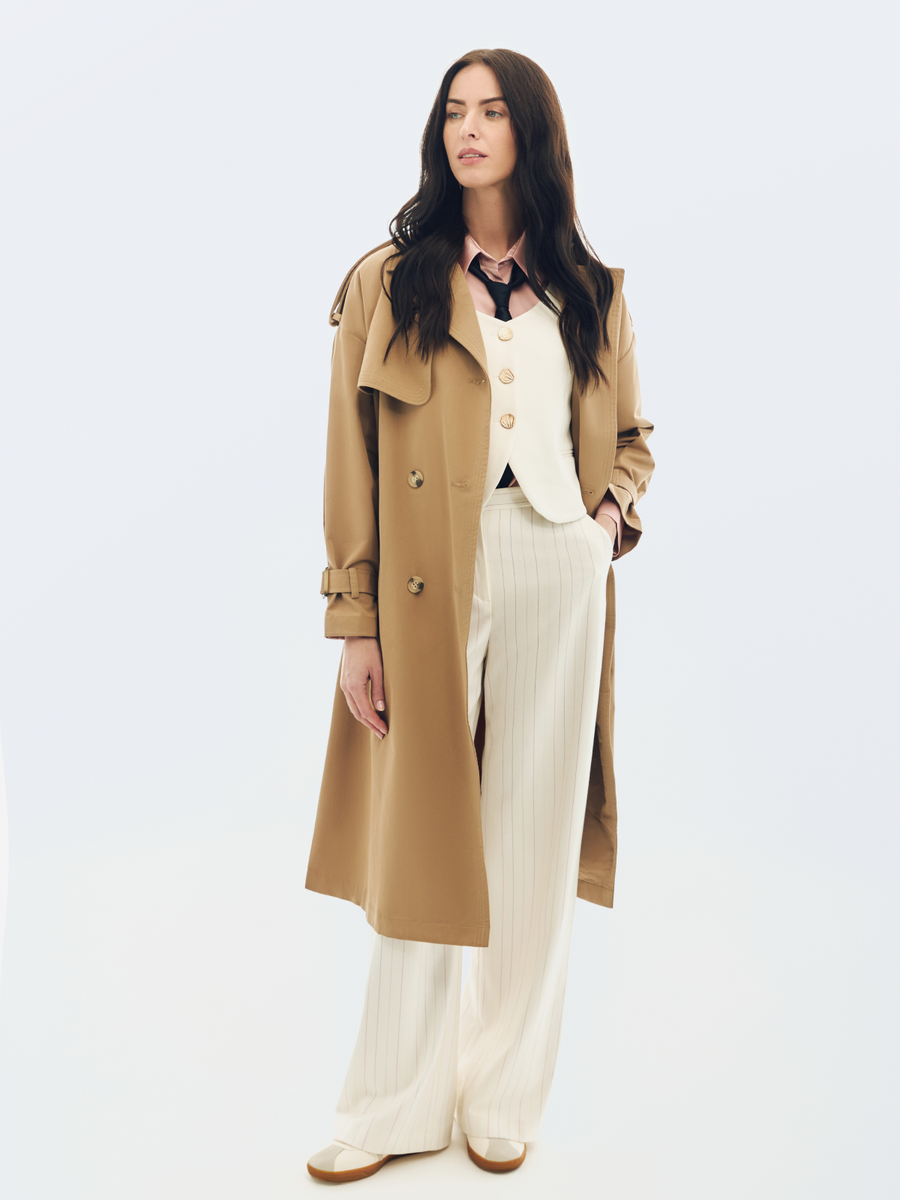 Классический женский бежевый тренч (Артикул: 3034451i00007) на pompa.ru
