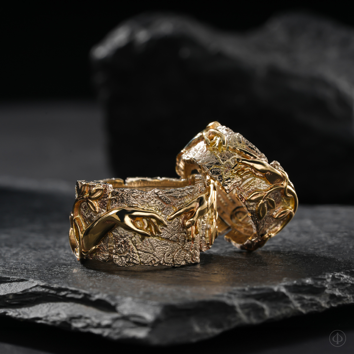 Кольцо из белого и желтого золота 585 Арт.062