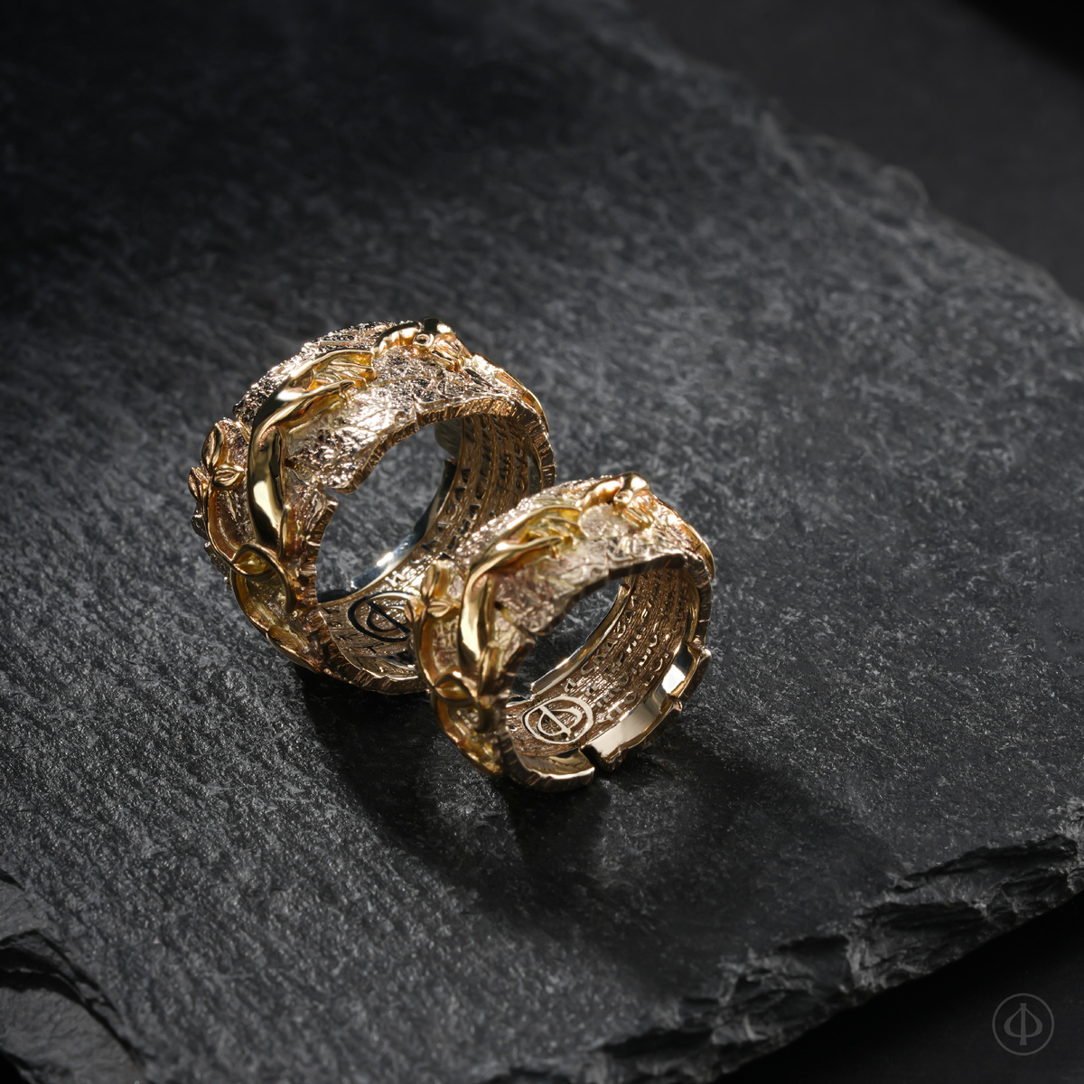 Кольцо из белого и желтого золота 585 Арт.062