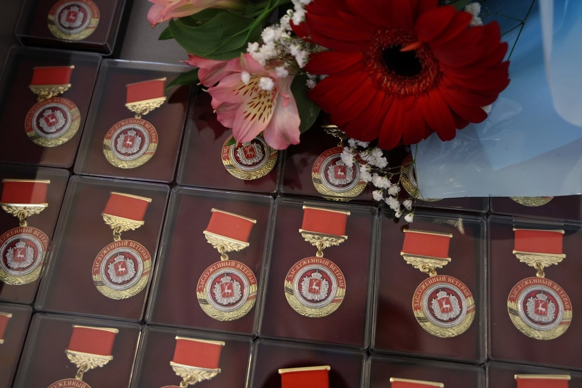 Памятный нагрудный знак «Заслуженный ветеран Нижегородской области».