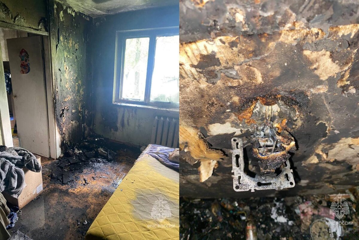    Случайность спасла квартиру многодетной семьи в Курской области от превращения в пепел