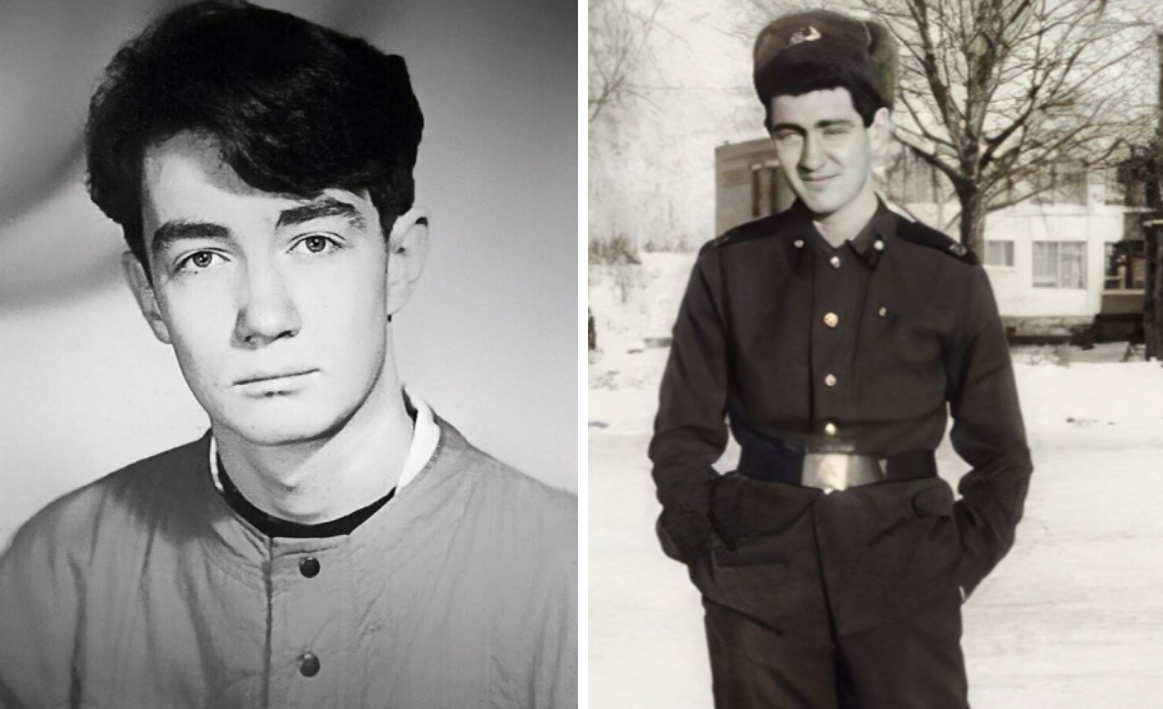 Константин Юшкевич в молодости и в армии