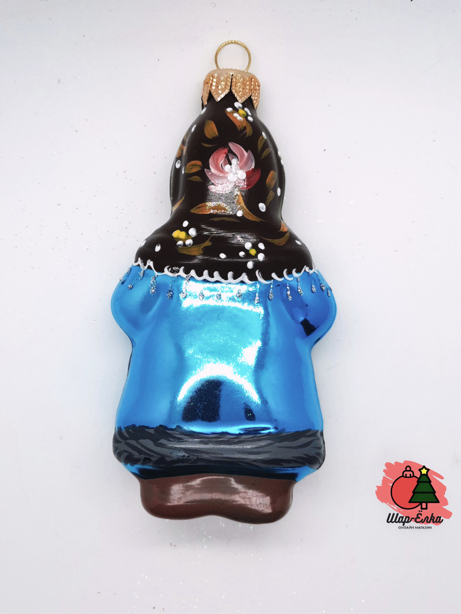 Ёлочная игрушка "Девочка зимой 7" (ЭВИС) в голубом