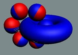 Рис. 2. Подробное строение ауры электрона с одним силовым кольцом. http://atom21.ru