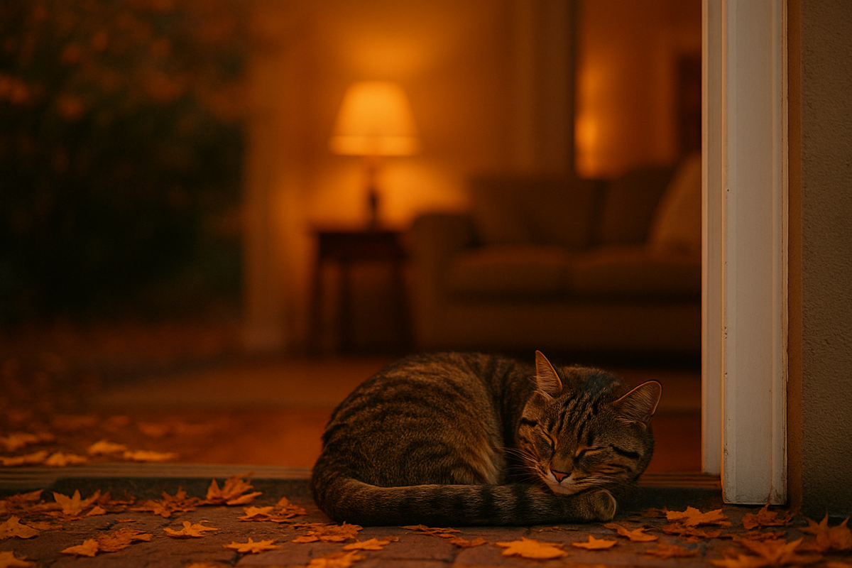 кот не заходит в дом