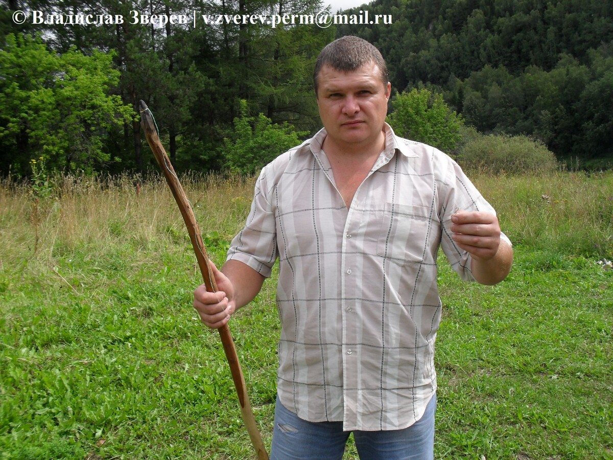 Фото 1. Поплавочное удилище из подручного материала.