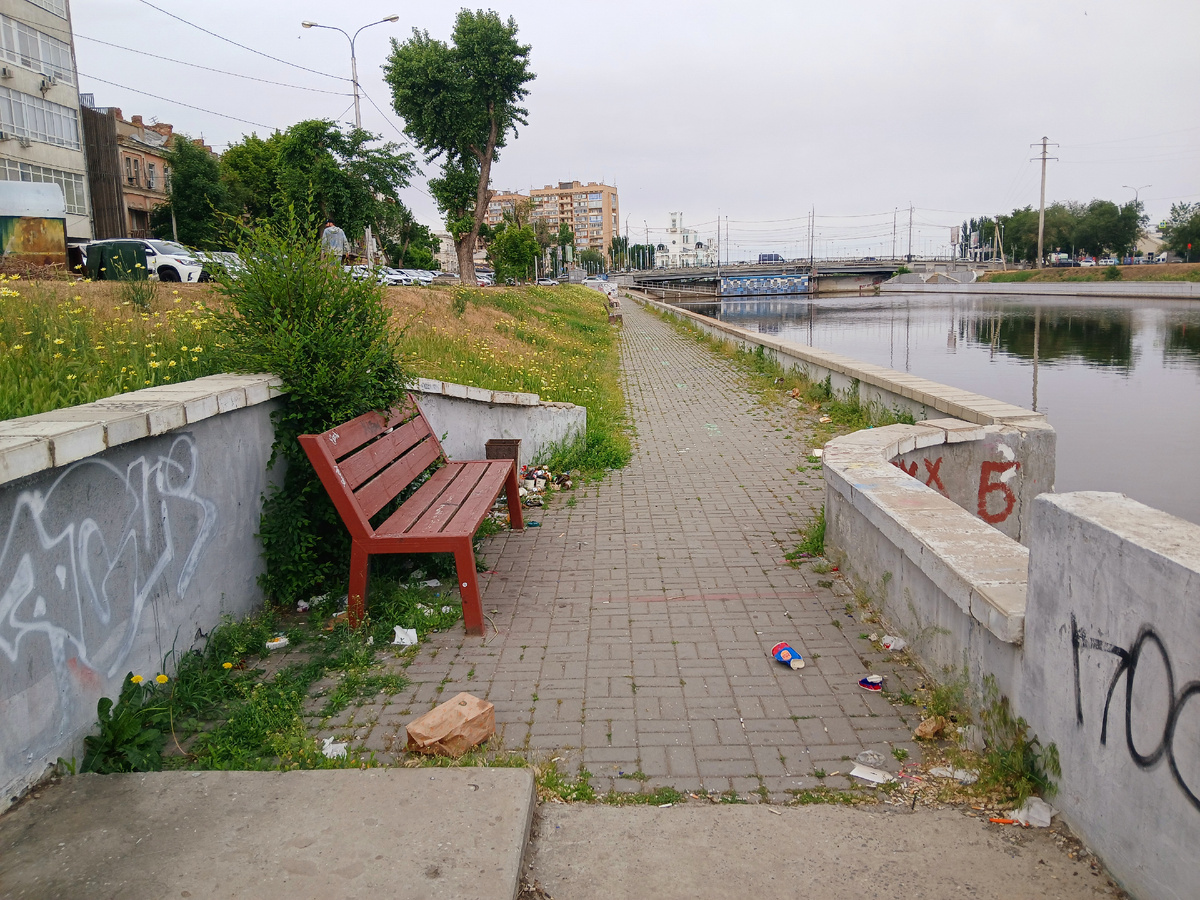 Набережная Астрахани.