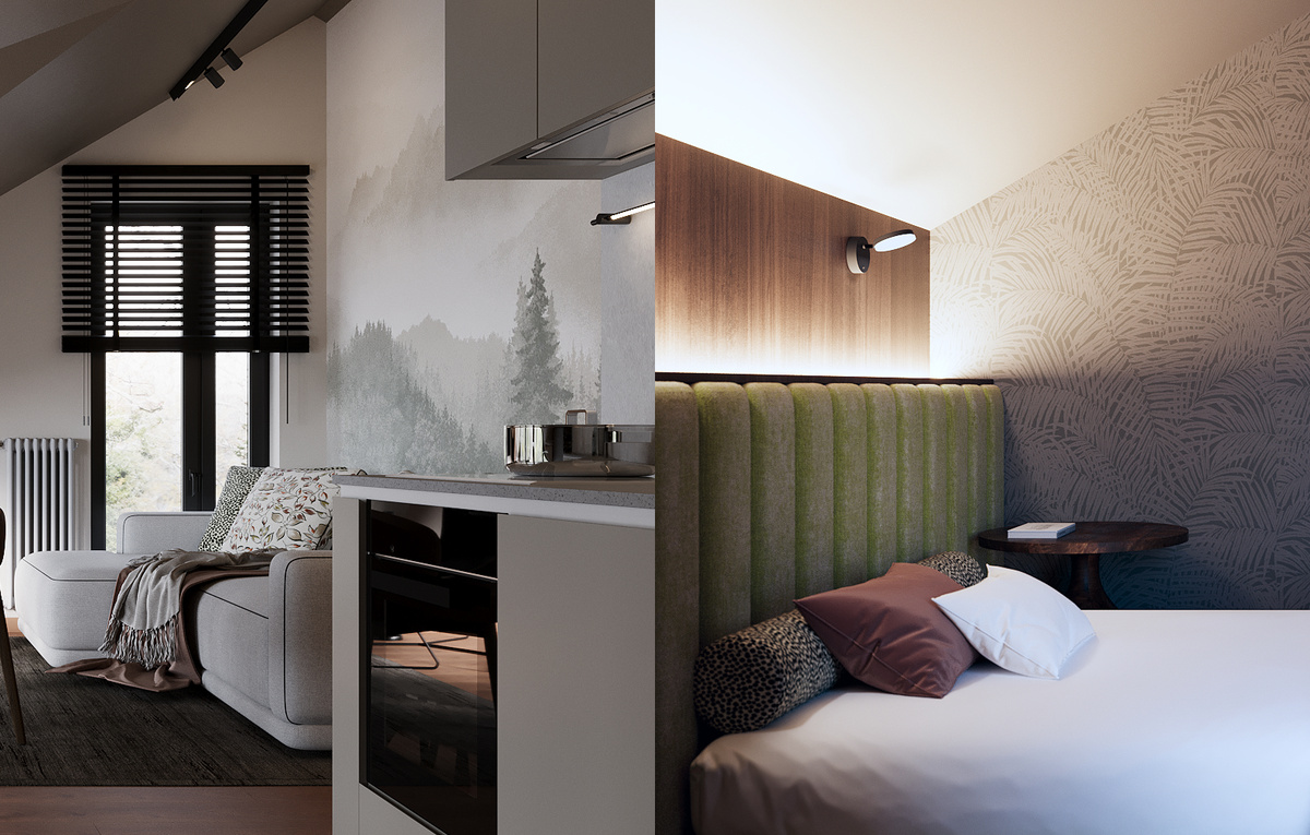 Обои и панно LOYMINA Group в проекте студии дизайна КАТА