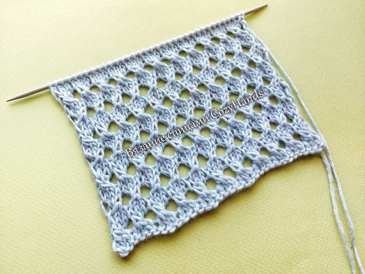 Красивый узор спицами