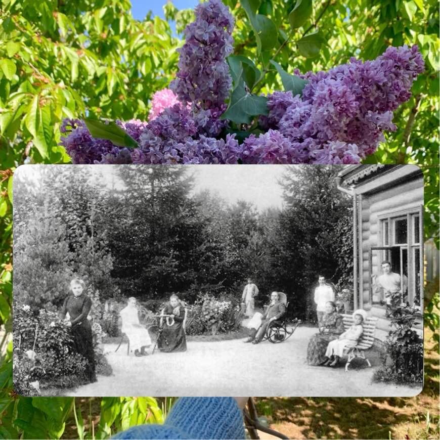 Дом семьи Колесникова в селе Всехсвятское, 1900-1903 гг. Источник: pastvu.com Коллаж автора канала