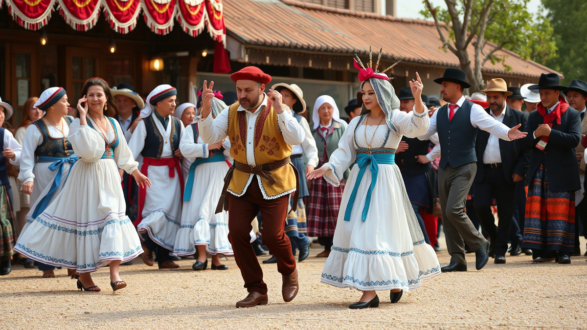 Вокруг алтаря — группа мужчин и женщин в традиционной одежде