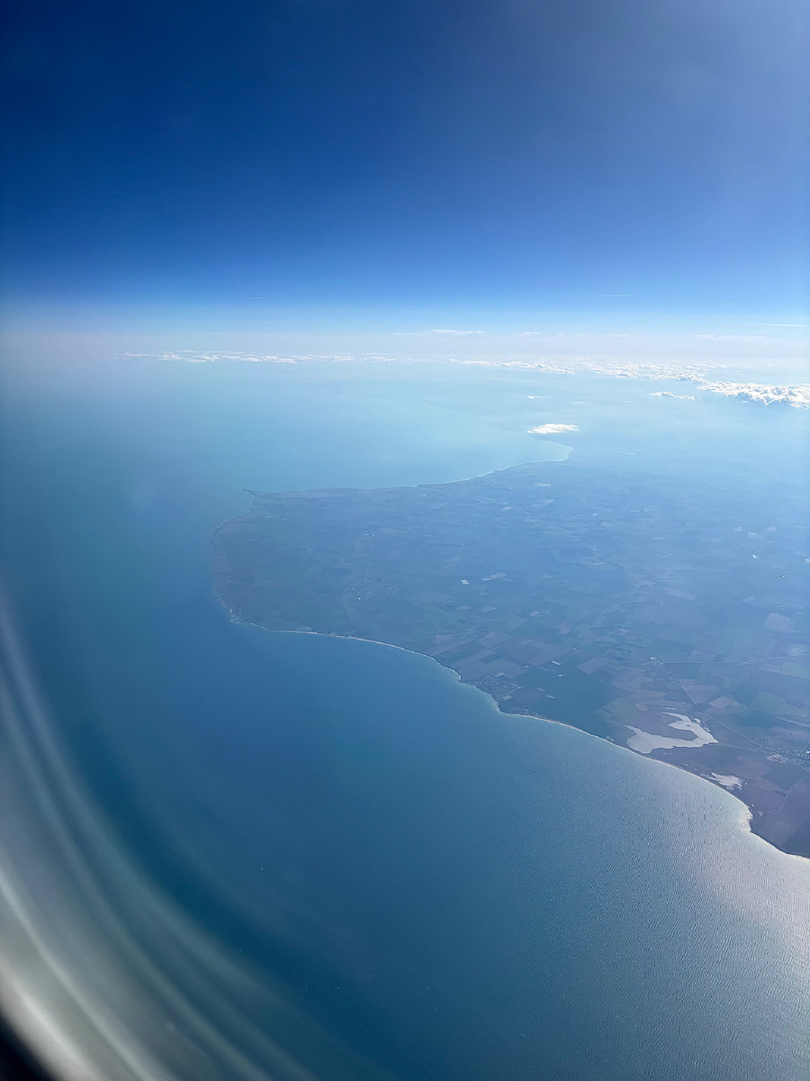 Чёрное море из окна самолёта