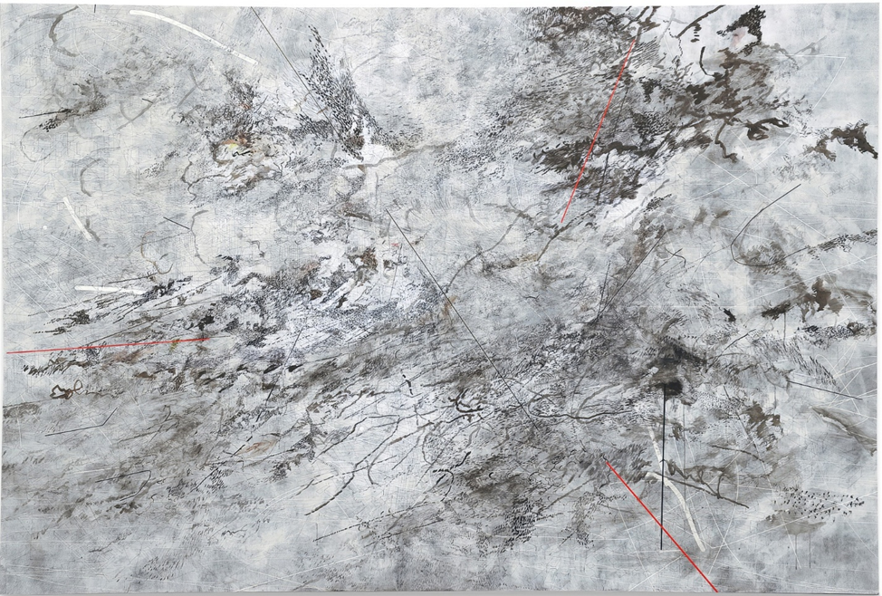 Julie Mehretu Walkers with the dawn 2008 холст, чернила, акрил 361x243