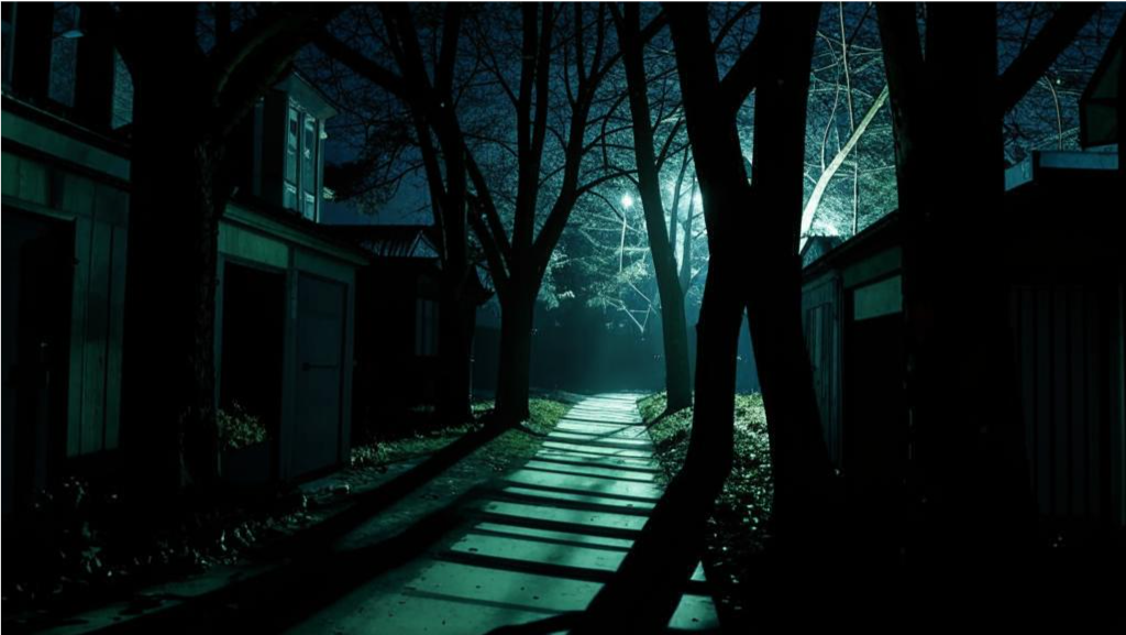 Темнота добавляла таинственной жути...