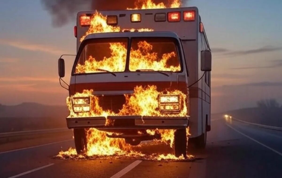    В ЕАО сгорели скорая и грузовик в ДТП, есть погибший и пострадавшие