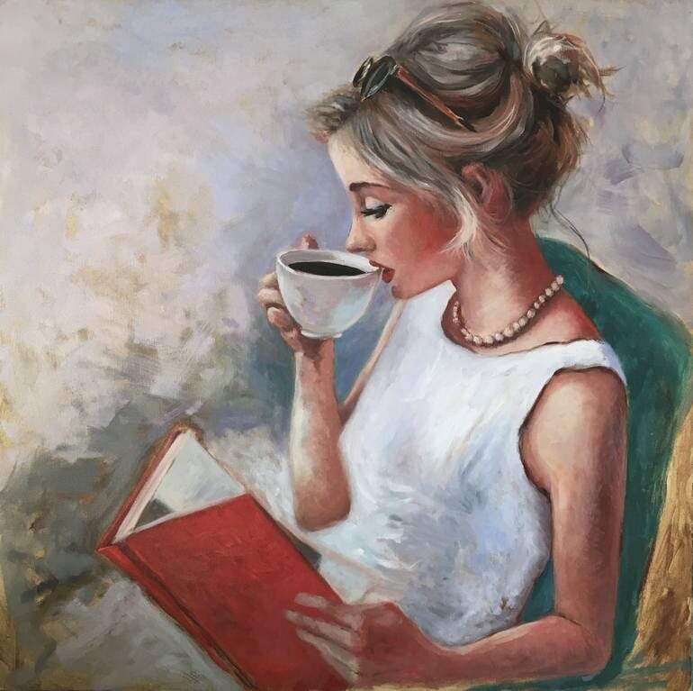 собрала кучу учебников, и отправилась заниматься там