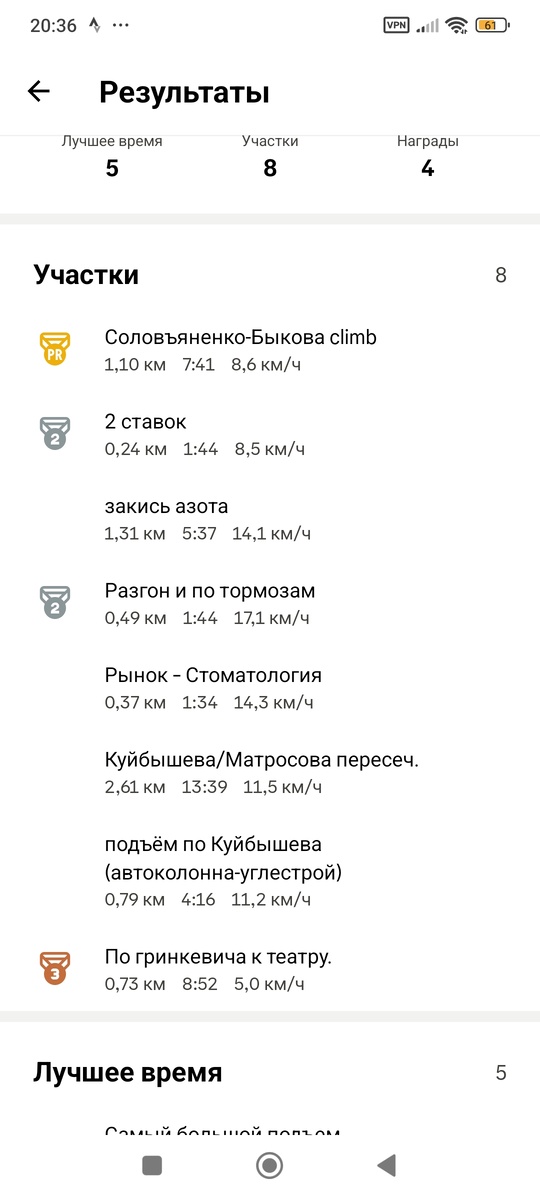 Скриншот приложения Strava.