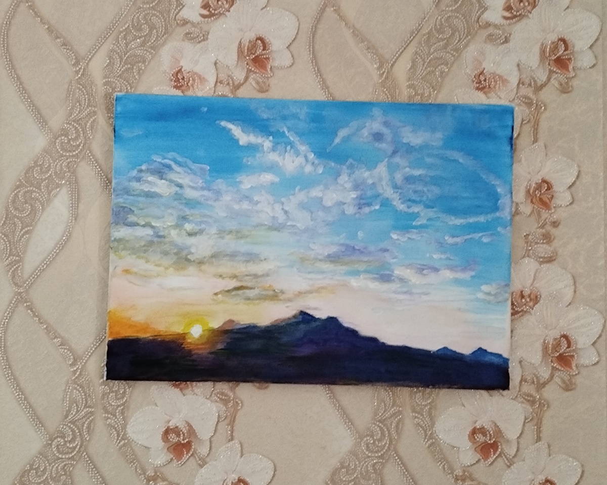 По фотографии... Пятигорск. Восход. Акрил.